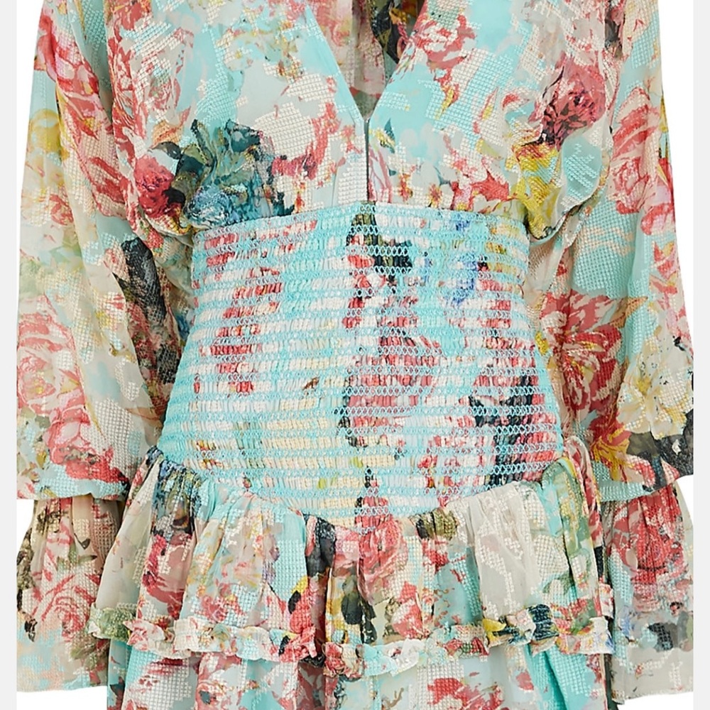Hemant & Nandita long sleeve floral dress